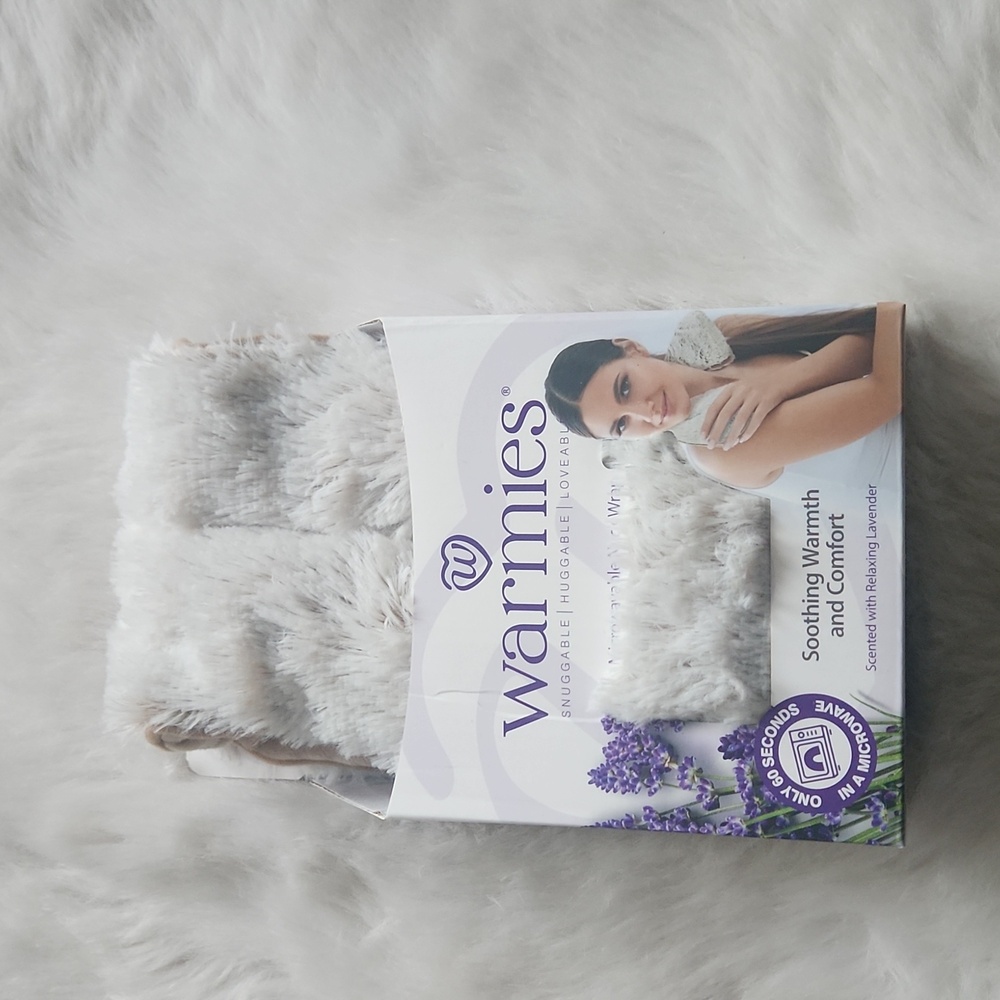 NWT Warmies Therapeutic Eye Mask & Neck Wrap - Soft Grey - Picture 2 of 5